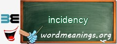 WordMeaning blackboard for incidency